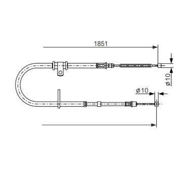 Tažné lanko, parkovací brzda Bosch 1987477862