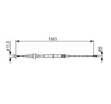 Tažné lanko, parkovací brzda BOSCH 1 987 477 891