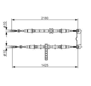 Tažné lanko, parkovací brzda BOSCH 1 987 477 895