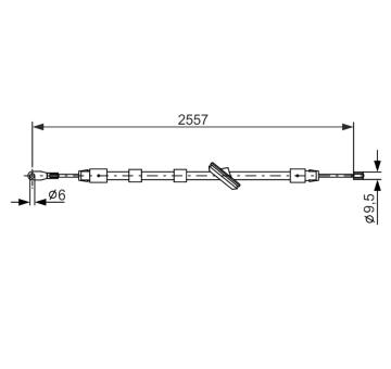 Tažné lanko, parkovací brzda BOSCH 1 987 477 896
