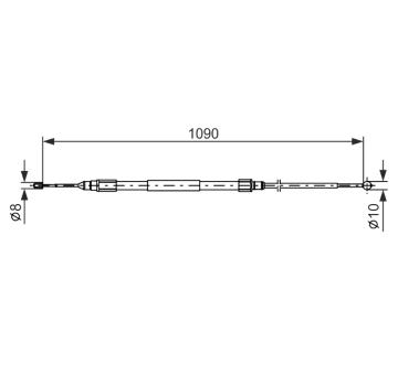 Tažné lanko, parkovací brzda BOSCH 1 987 477 949