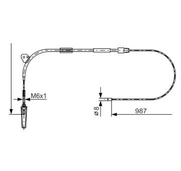 Tažné lanko, parkovací brzda Bosch 1987477960