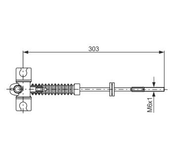 Tažné lanko, parkovací brzda BOSCH 1 987 477 982