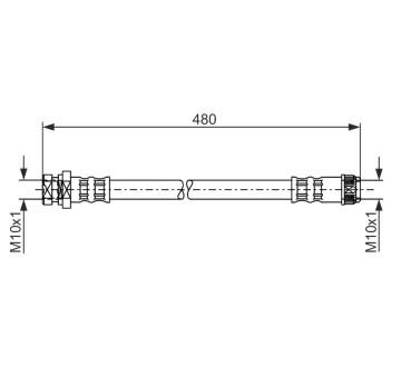 Brzdová hadica BOSCH 1 987 481 074