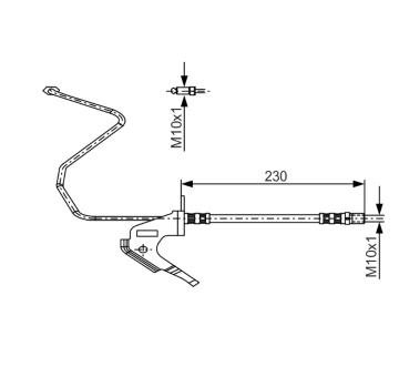 Brzdová hadica BOSCH 1 987 481 161