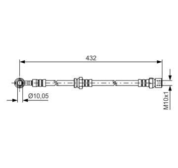 Brzdová hadica BOSCH 1 987 481 383