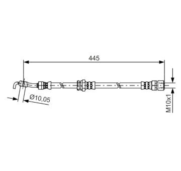 Brzdová hadica BOSCH 1 987 481 386