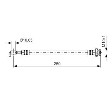 Brzdová hadica BOSCH 1 987 481 434