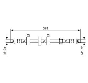 Brzdová hadica BOSCH 1 987 481 539