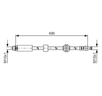 Brzdová hadica BOSCH 1 987 481 590