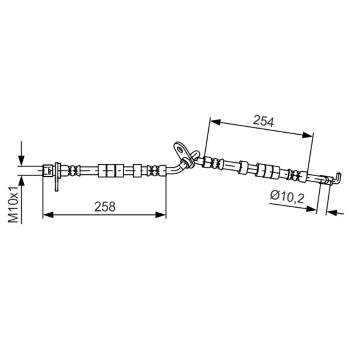 Brzdová hadica BOSCH 1 987 481 597