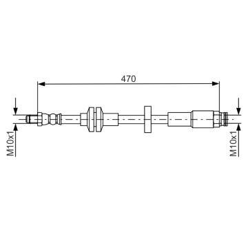 Brzdová hadica BOSCH 1 987 481 672