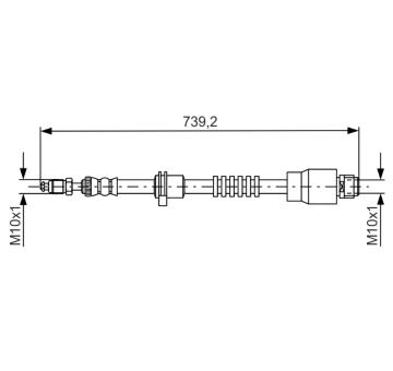 Brzdová hadica BOSCH 1 987 481 677
