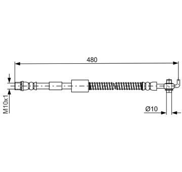 Brzdová hadica BOSCH 1 987 481 686