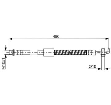 Brzdová hadica BOSCH 1 987 481 687