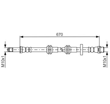 Brzdová hadica BOSCH 1 987 481 689