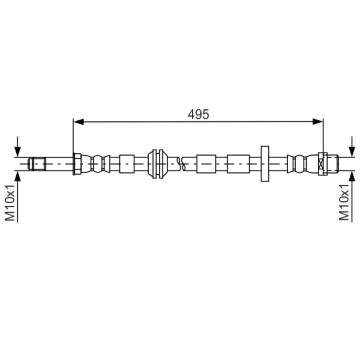 Brzdová hadica BOSCH 1 987 481 692