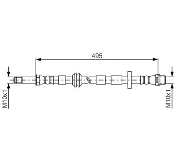 Brzdová hadice BOSCH 1 987 481 692