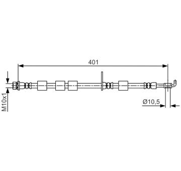 Brzdová hadice BOSCH 1 987 481 701