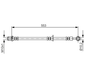 Brzdová hadica BOSCH 1 987 481 709
