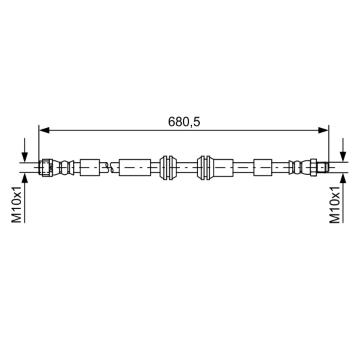 Brzdová hadica BOSCH 1 987 481 734