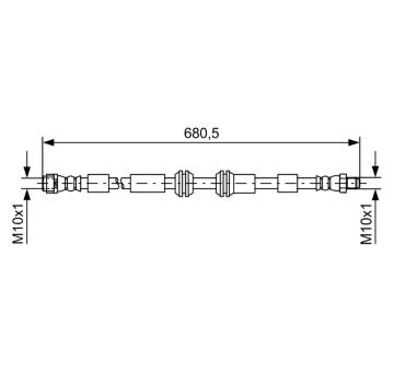 Brzdová hadice BOSCH 1 987 481 734