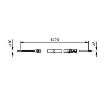 Tažné lanko, parkovací brzda BOSCH 1 987 482 013