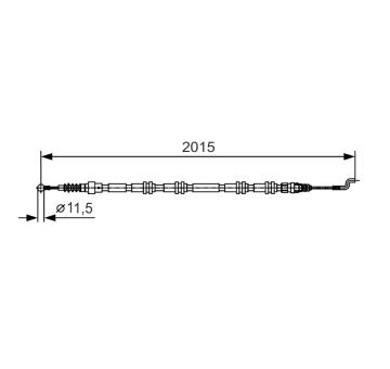 Tažné lanko, parkovací brzda BOSCH 1 987 482 017