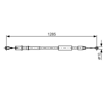 Tažné lanko, parkovací brzda BOSCH 1 987 482 026