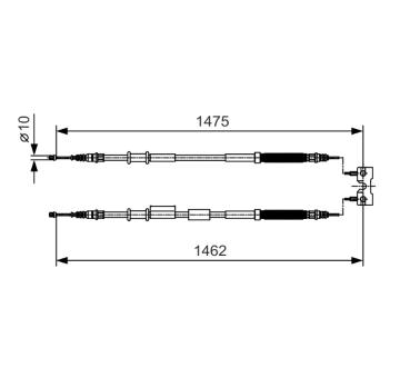 Tažné lanko, parkovací brzda BOSCH 1 987 482 039