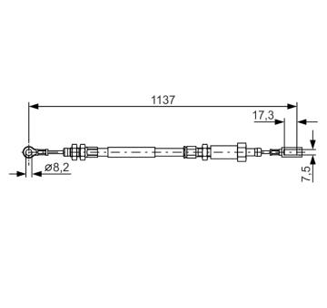 Tažné lanko, parkovací brzda BOSCH 1 987 482 046
