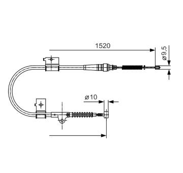 Tažné lanko, parkovací brzda BOSCH 1 987 482 051