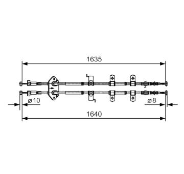 Tažné lanko, parkovací brzda BOSCH 1 987 482 054
