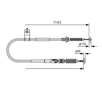 Tažné lanko, parkovací brzda BOSCH 1 987 482 056