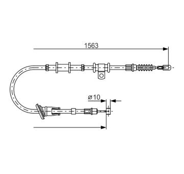 Tažné lanko, parkovací brzda BOSCH 1 987 482 064