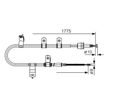 Tazne lanko, parkovaci brzda BOSCH 1 987 482 077