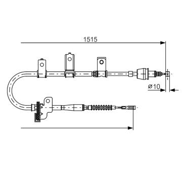 Tažné lanko, parkovací brzda BOSCH 1 987 482 097