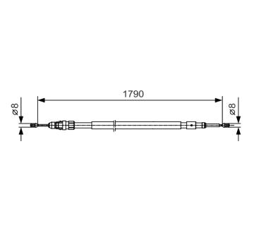 Tazne lanko, parkovaci brzda BOSCH 1 987 482 112