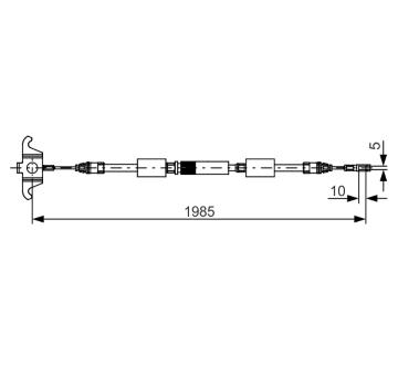 Tažné lanko, parkovací brzda BOSCH 1 987 482 128