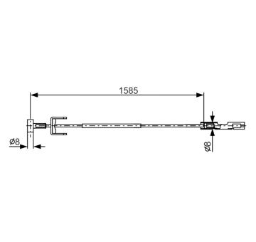Tažné lanko, parkovací brzda BOSCH 1 987 482 145