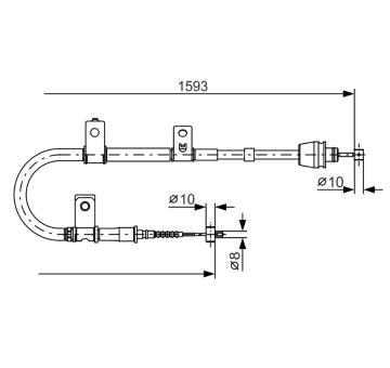 Tazne lanko, parkovaci brzda BOSCH 1 987 482 166