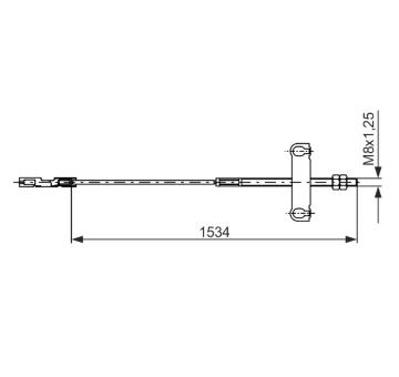 Tažné lanko, parkovací brzda BOSCH 1 987 482 195