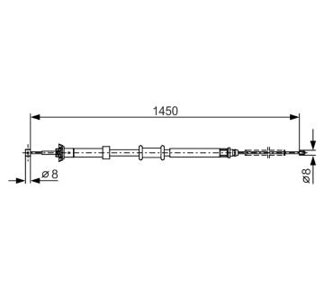 Tažné lanko, parkovací brzda BOSCH 1 987 482 199