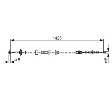 Tažné lanko, parkovací brzda BOSCH 1 987 482 200