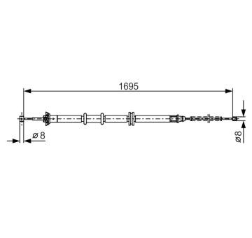 Tazne lanko, parkovaci brzda BOSCH 1 987 482 205