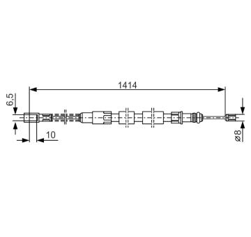 Tažné lanko, parkovací brzda BOSCH 1 987 482 215