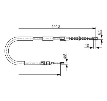 Tažné lanko, parkovací brzda BOSCH 1 987 482 217