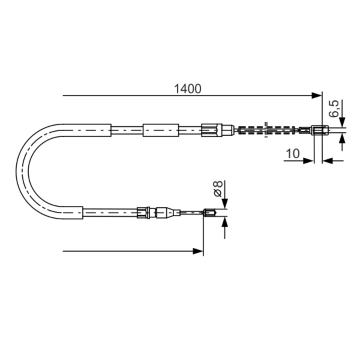 Tažné lanko, parkovací brzda BOSCH 1 987 482 218