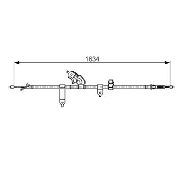Tažné lanko, parkovací brzda BOSCH 1 987 482 222