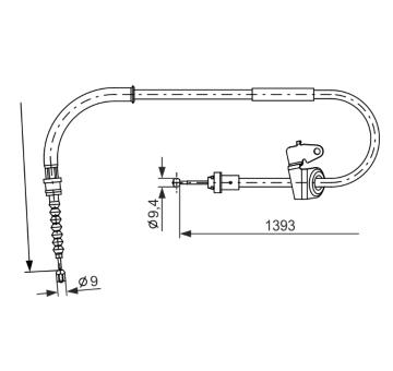 Tažné lanko, parkovací brzda BOSCH 1 987 482 227